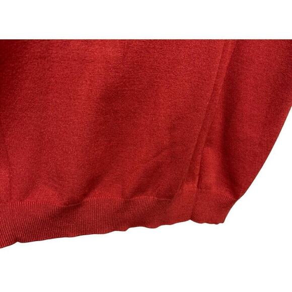 Love-Ellie Womens Large Rust V-Neck Sweater With Back Cross-Strap Detail - Picture 3 of 8